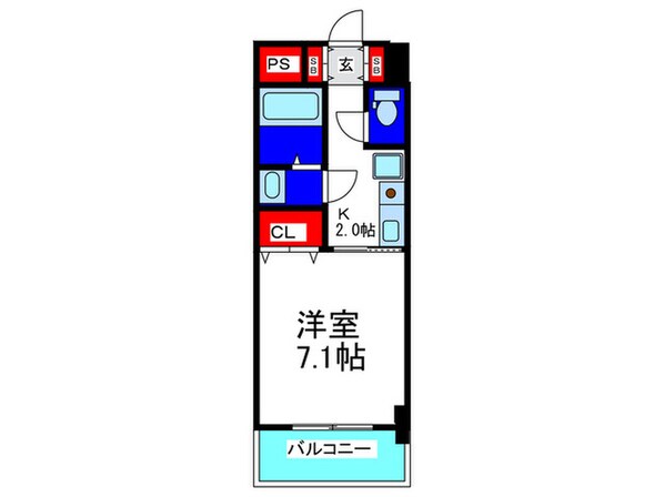 グレンパ－ク中川の物件間取画像